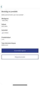 Uw prestatie bevestigen