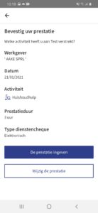 Uw prestatie bevestigen job tracker